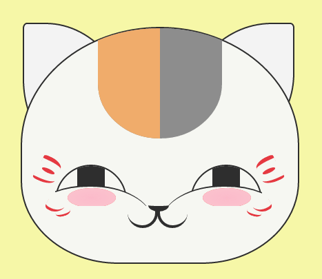 纯css3绘制一只会笑的猫动画特效