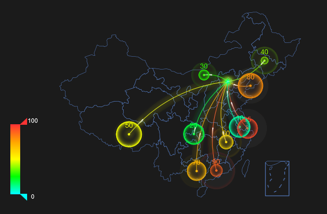 echarts地图特效图片