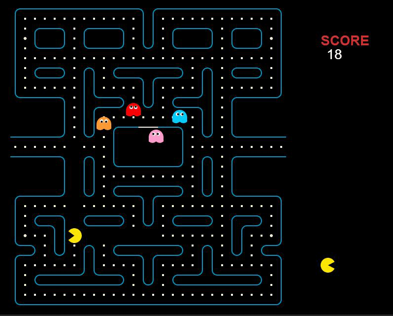 html5制作pacman吃豆人游戏源码下载