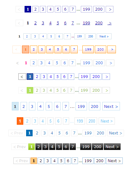 div css样式表制作24款css分页样式