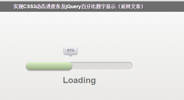 css3加载进度条