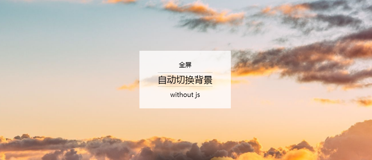 纯css3全屏图片背景缩小渐变式切换特效