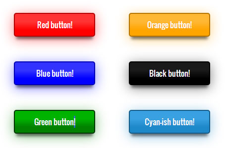 纯css3 gradient属性制作6种渐变色的按钮样式